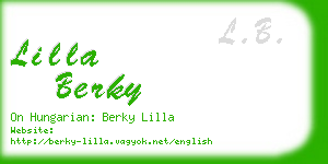 lilla berky business card